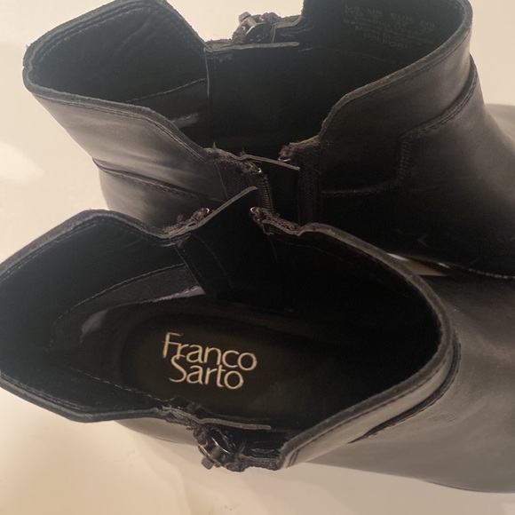 Franco Sarto Halford Black Ankle Booties - Picture 4 of 6